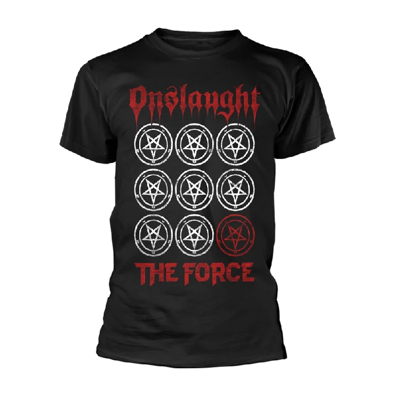 Onslaught Unisex T-shirt: The Force Notch Collar Peter Pan Collar Cowl Neck