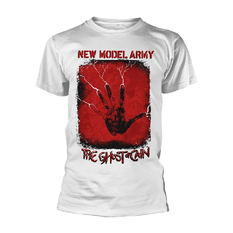 New Model Army Unisex T-shirt: The Ghost Of Cain (White) Front Pockets Side Pockets Patch Pockets New Model Army Unisex T-shirt: The Ghost Of Cain (White) Front Pockets Side Pockets Patch Pockets