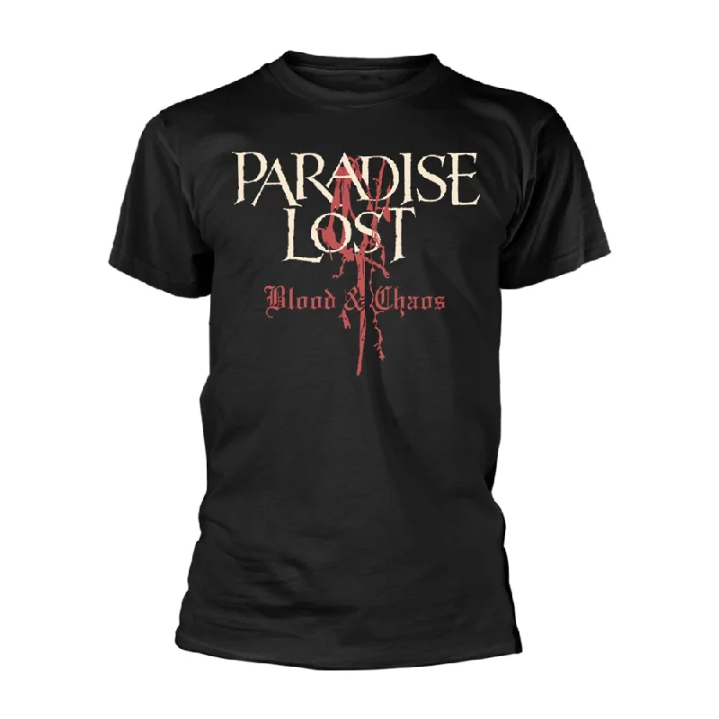 Paradise Lost Unisex T-shirt: Blood And Chaos Collared Crew Neck Turtle Neck