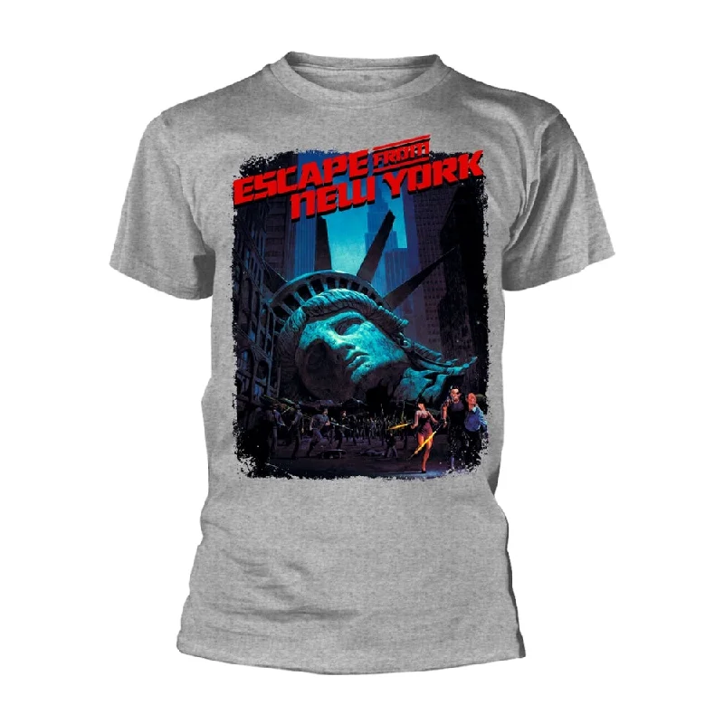 Escape From New York Unisex T-shirt: Movie Poster (Grey) Fitted T-Shirt Seamless Stretchy Escape From New York Unisex T-shirt: Movie Poster (Grey) Fitted T-Shirt Seamless Stretchy