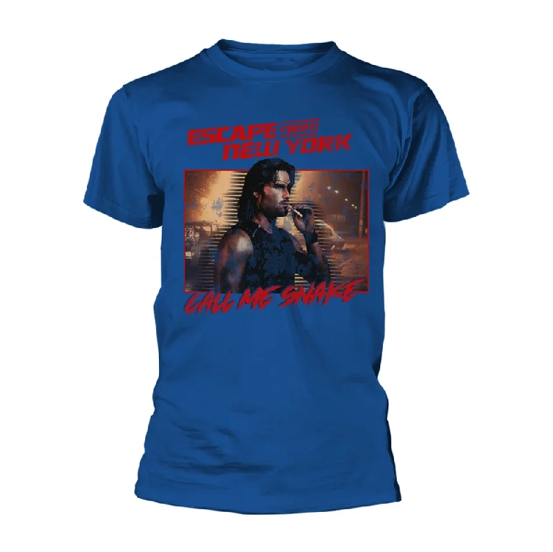 Escape From New York Unisex T-shirt: Call Me Snake (Royal Blue) Plaid T-Shirt Polka Dot Checkered Escape From New York Unisex T-shirt: Call Me Snake (Royal Blue) Plaid T-Shirt Polka Dot Checkered
