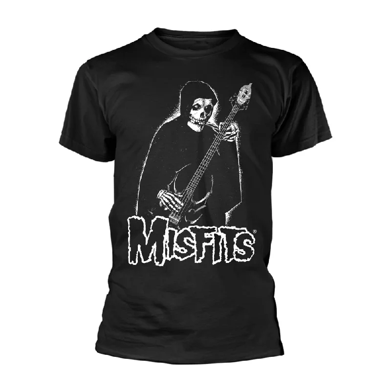 Misfits Unisex T-shirt: Bass Fiend Satin Fabric Silk Fabric Chiffon Fabric