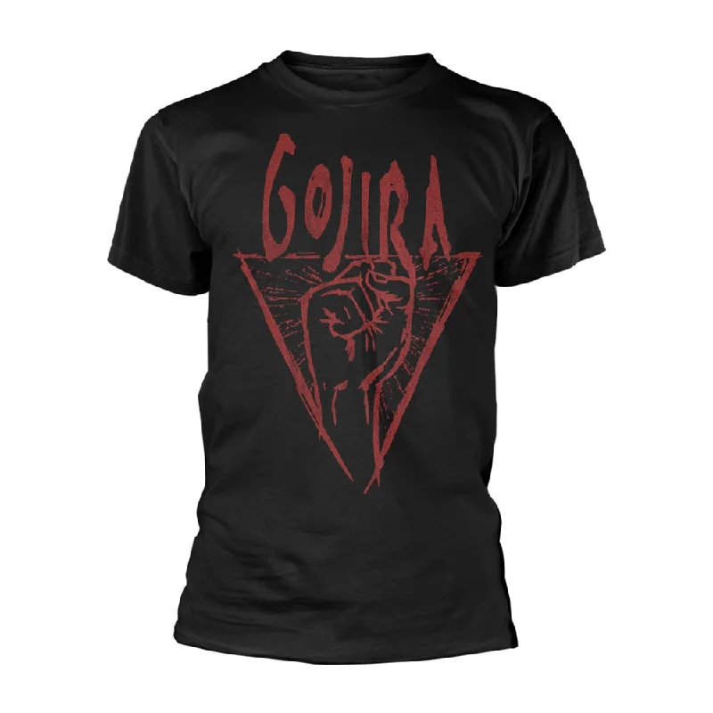 Gojira Unisex T-shirt: Power Glove (Organic Ts) Notch Collar Peter Pan Collar Cowl Neck Gojira Unisex T-shirt: Power Glove (Organic Ts) Notch Collar Peter Pan Collar Cowl Neck