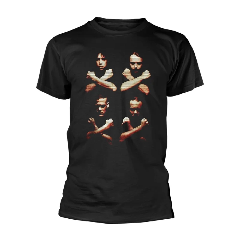 Metallica Unisex T-shirt: Birth Death Crossed Arms (back print) Boxy Fit Fitted Loose