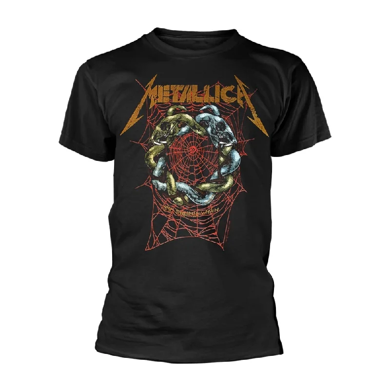 Metallica Unisex T-shirt: Ruin / Struggle (back print) Striped Floral Plaid