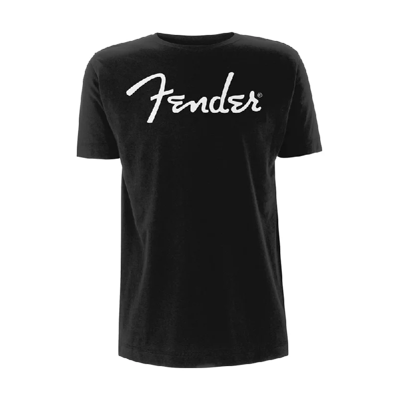 Fender Unisex T-shirt: Classic Logo Houndstooth Herringbone Solid