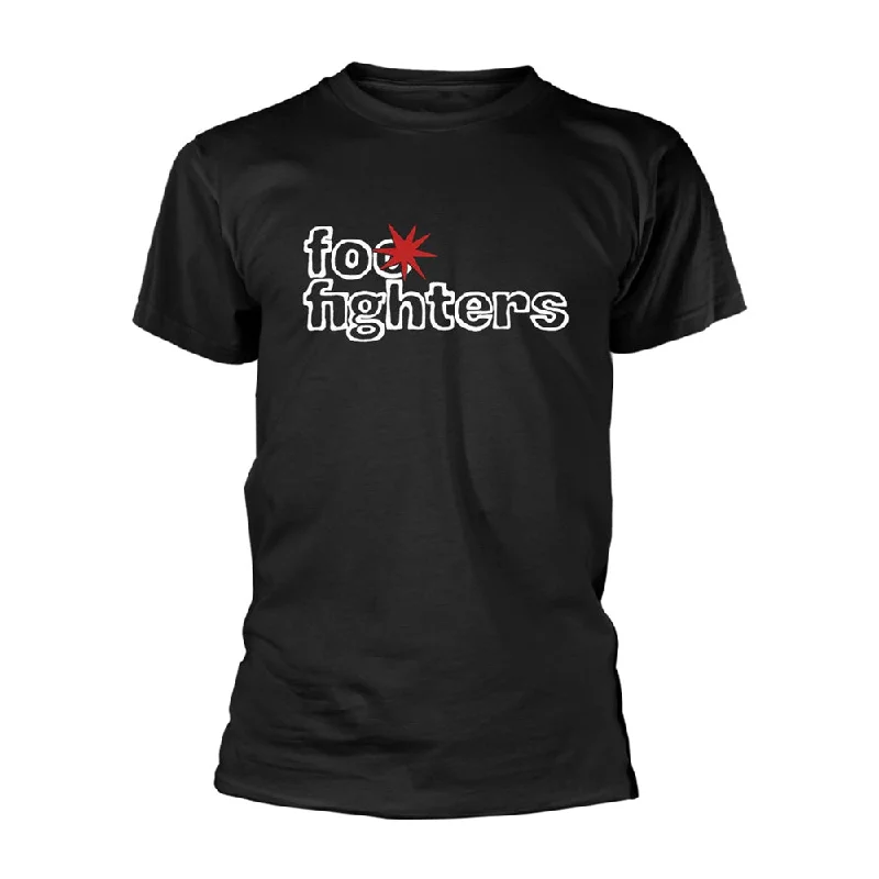 Foo Fighters Unisex T-shirt: Logo (Black) Mesh Canvas Denim