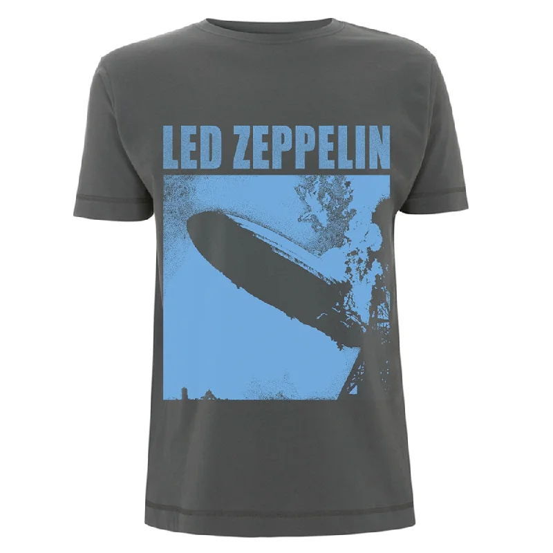 Led Zeppelin Unisex T-shirt: Lz1 Blue Cover Zippered Front Buttoned Front Snap Front