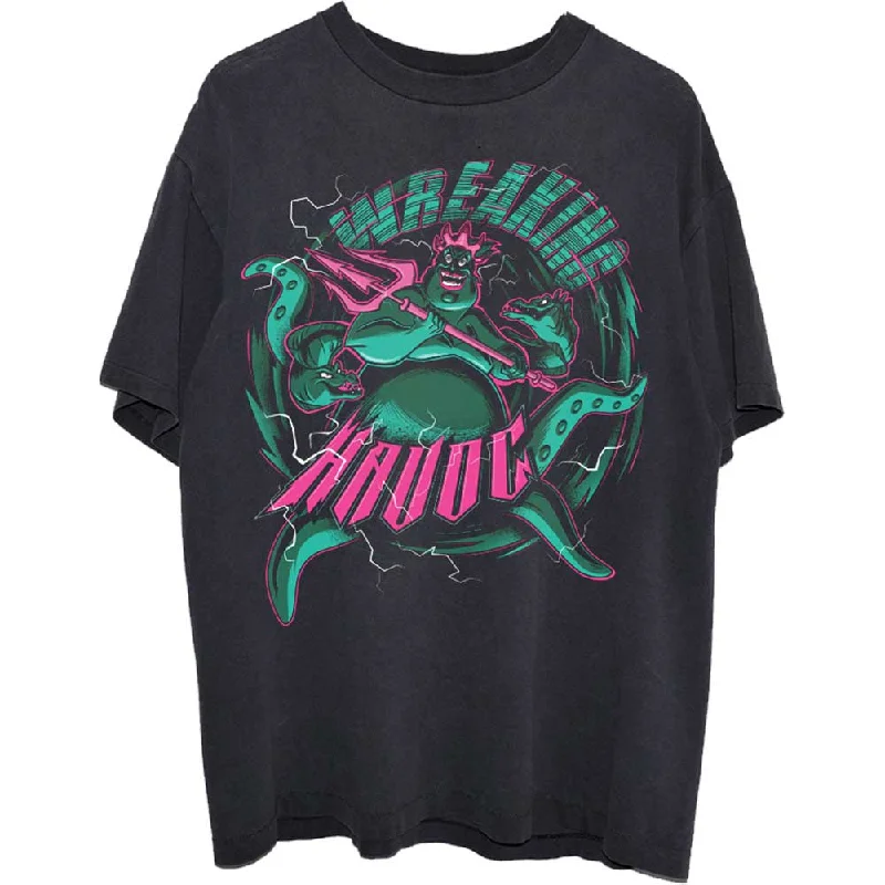 Disney | Official Band T-Shirt | Little Mermaid Ursula Wreaking Havoc Solid Print Embellished Disney | Official Band T-Shirt | Little Mermaid Ursula Wreaking Havoc Solid Print Embellished