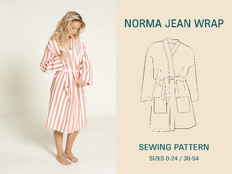 Norma Jean Kimono Sewing Pattern Elegant Raw Hem Jeans