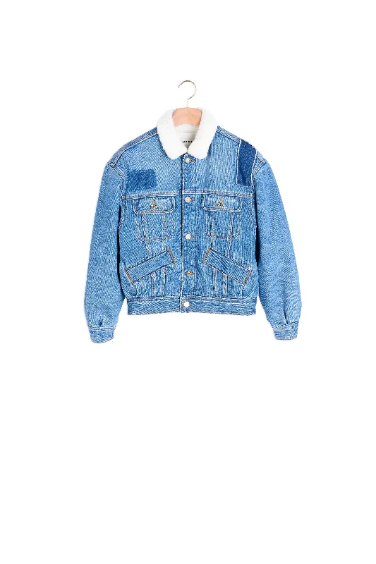 Veste en jean doublée Comfortable Folded Hem Jeans