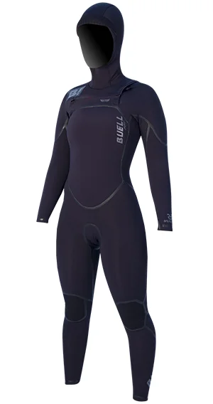 Buell RB2 5/4 Hooded Women's Wetsuit Hoodie with Pocket Utility Practical