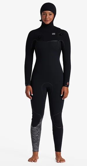 Billabong Furnace 5/4 Hooded Women's Wetsuit Hoodie with Magnetic Closure Innovative Modern