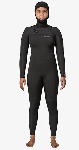 Patagonia R4 Regulator Hooded 5.5/4mm Women's Wetsuit Hoodie with Hem Applique Textured Unique