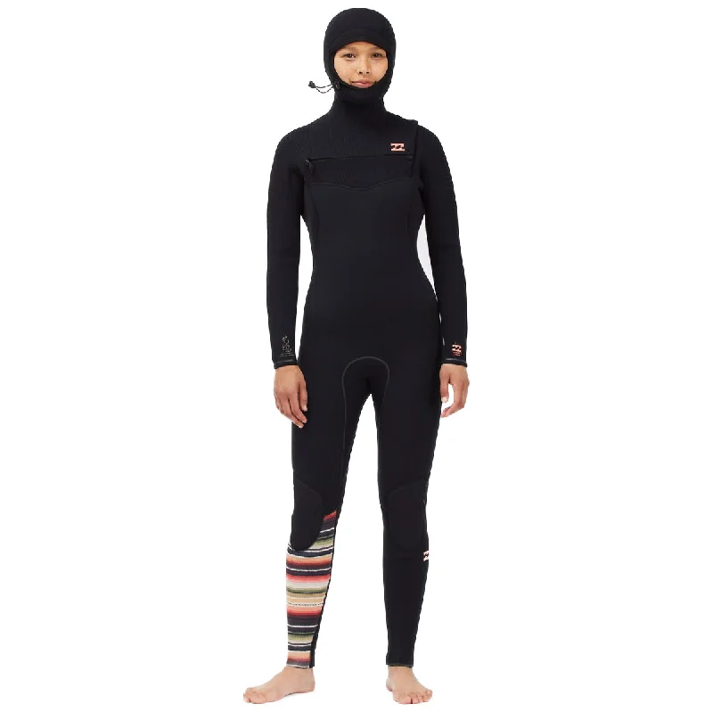 5/4 Women's Billabong Furnace Comp Series Zip Hooded Fullsuit - SERAPE Hoodie with Logo Branding Identity