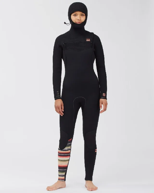 5/4 Furnace Comp Series Hooded Wetsuit - Serape Hoodie with Hem Applique Textured Unique