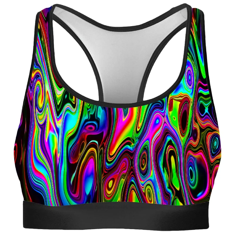 Acid Drop Rave Bra Sports Support Bra