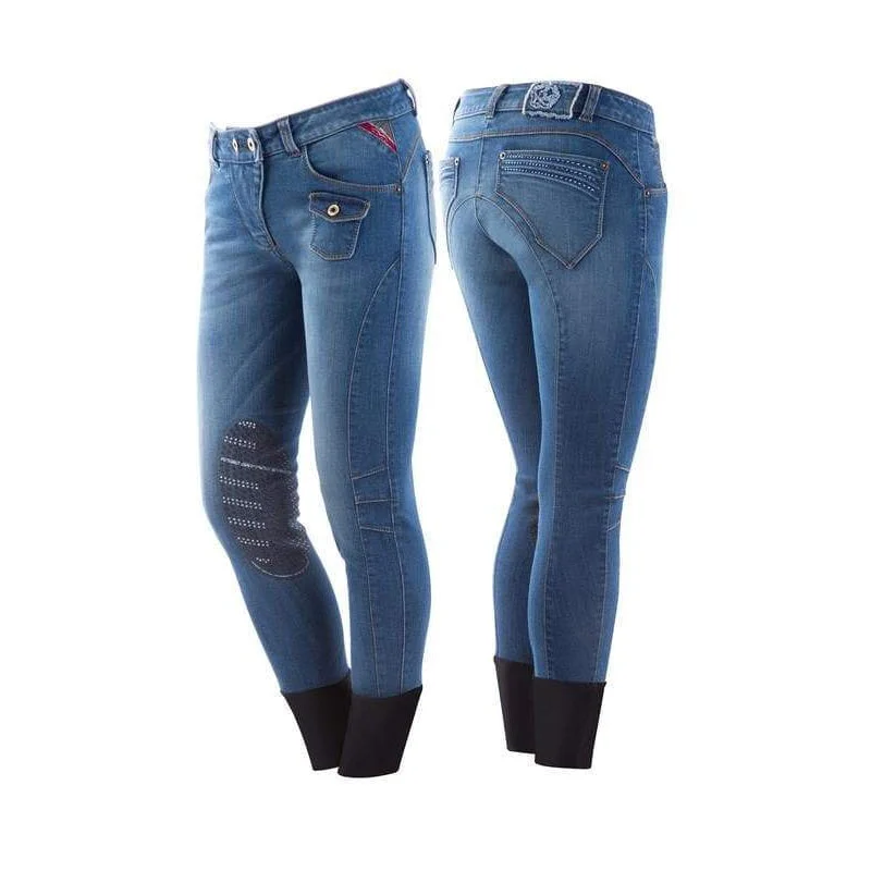 Animo NUOTO Ladies Jean Breeches Fashionable Slouchy Fit Jeans