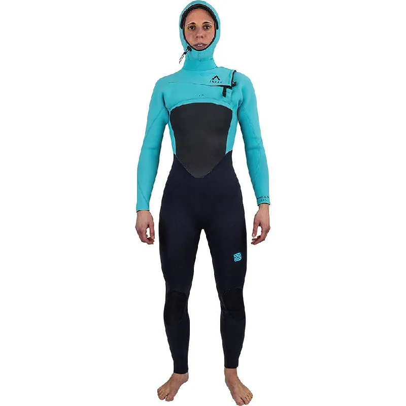 Annox Impulse Women Hooded Wetsuit 6/5/4 - glacier Hoodie with Sequins Glamorous Eye-catching