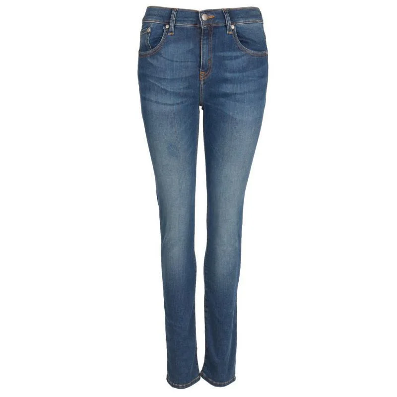 Barbour Essential Ladies Slim Jean - Worn Blue Elegant Tapered Leg Denim
