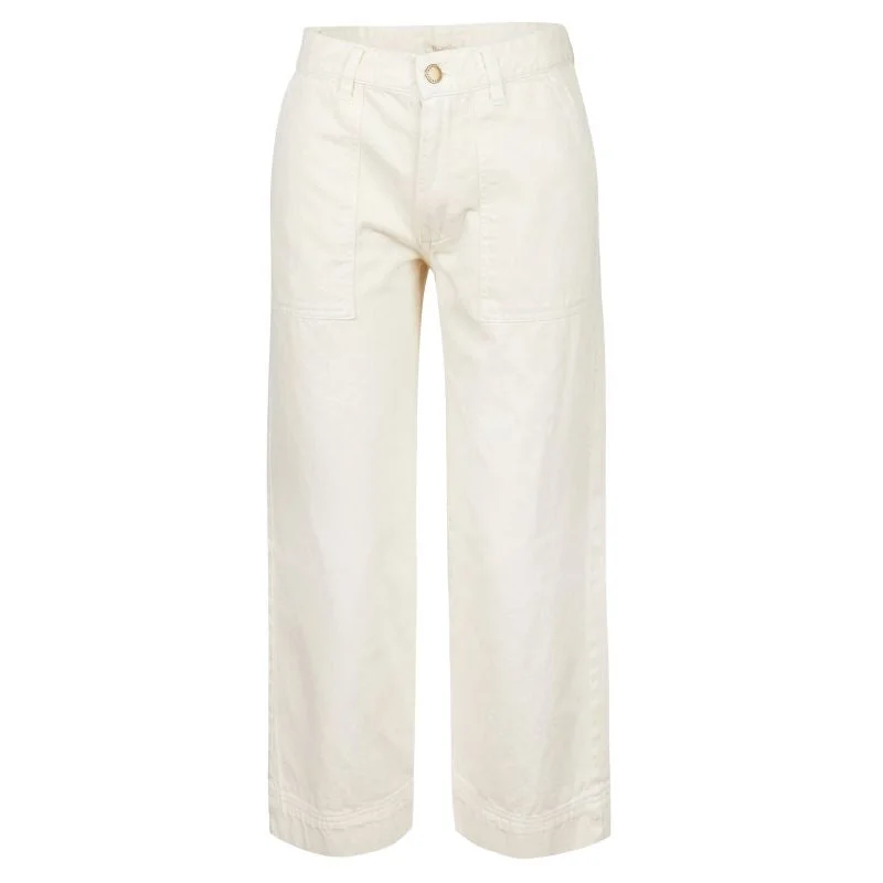 Barbour Southport Ladies Cropped  Jean - Ecru Stylish Plus Size Denim Jeans