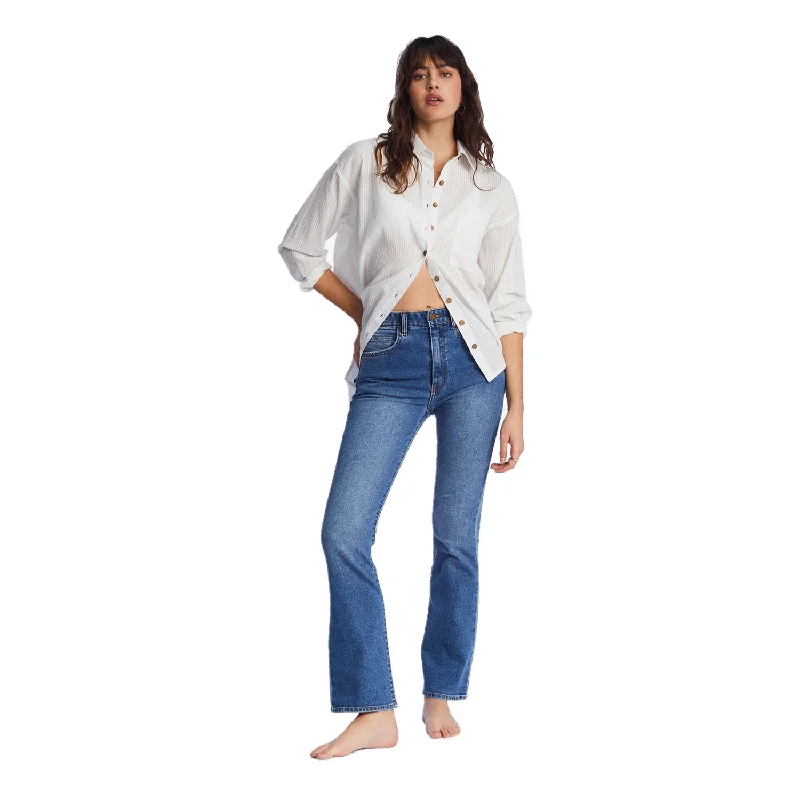 Billabong | Jean Straight Get It Fashionable Frayed Hem Denim