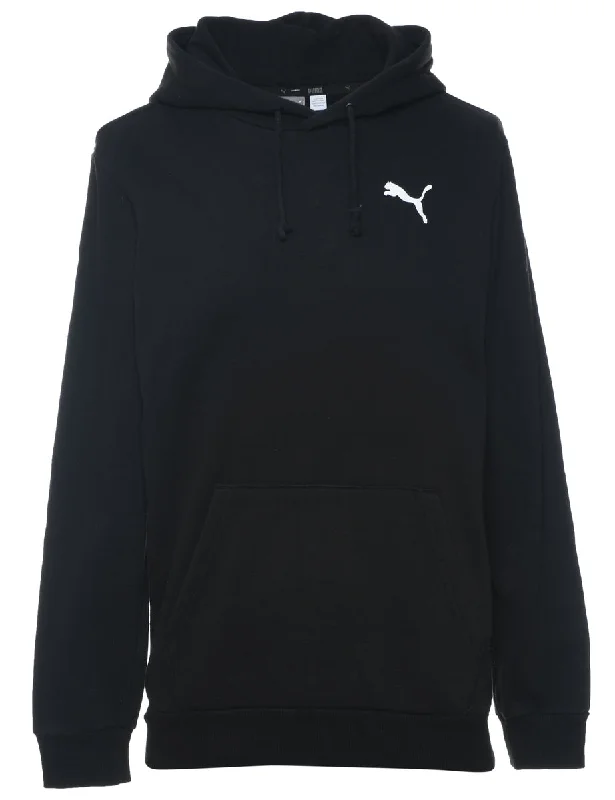 Black & White Contrast Puma Sweatshirt - S Hoodie with Fur Luxurious Winter