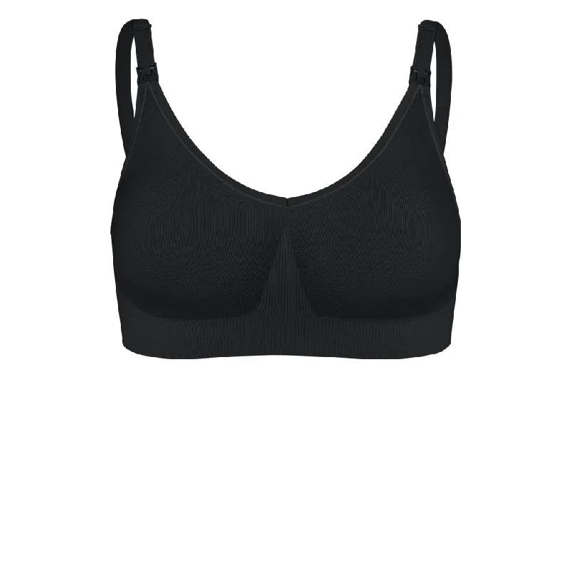 Body Silk Seamless Nursing Bra - Black Elegant Cotton Bra