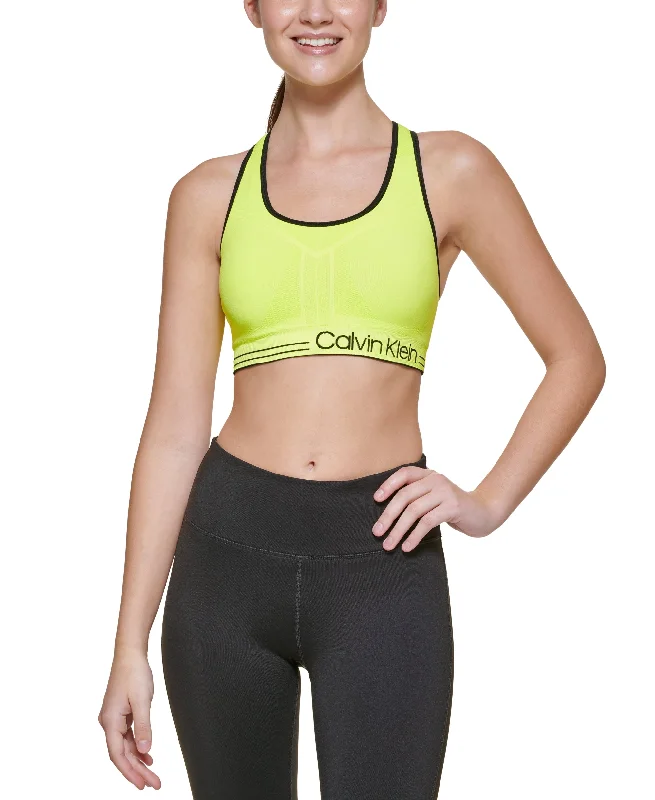 Calvin Klein Performance Womens Reversible Medium Impact Sports Bra Sports Support Bra