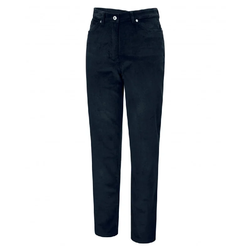 Ceres Ladies Stretch Cord Jean - Midnight Navy by Hoggs of Fife Stylish High-Waisted Denim