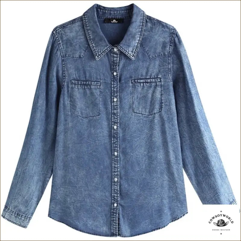 Chemise en Jean Western Femme Stylish High-Rise Mom Jeans