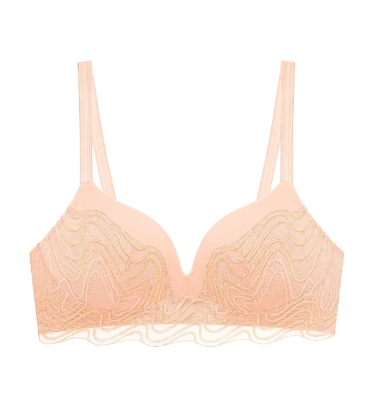 Curves Padded Bra Wireless Lace Bra