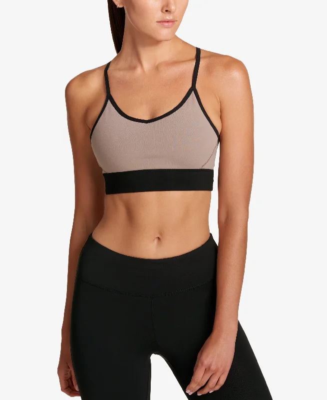 DKNY Sport Low Impact Mesh Back Sports Bra Full Coverage Bra