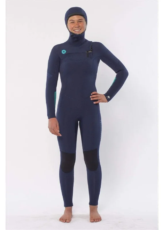 Sisstr My seas 5/4 Hooded Chest Zip Wetsuit - stb Hoodie with Hem Elastic Stretchable Comfortable