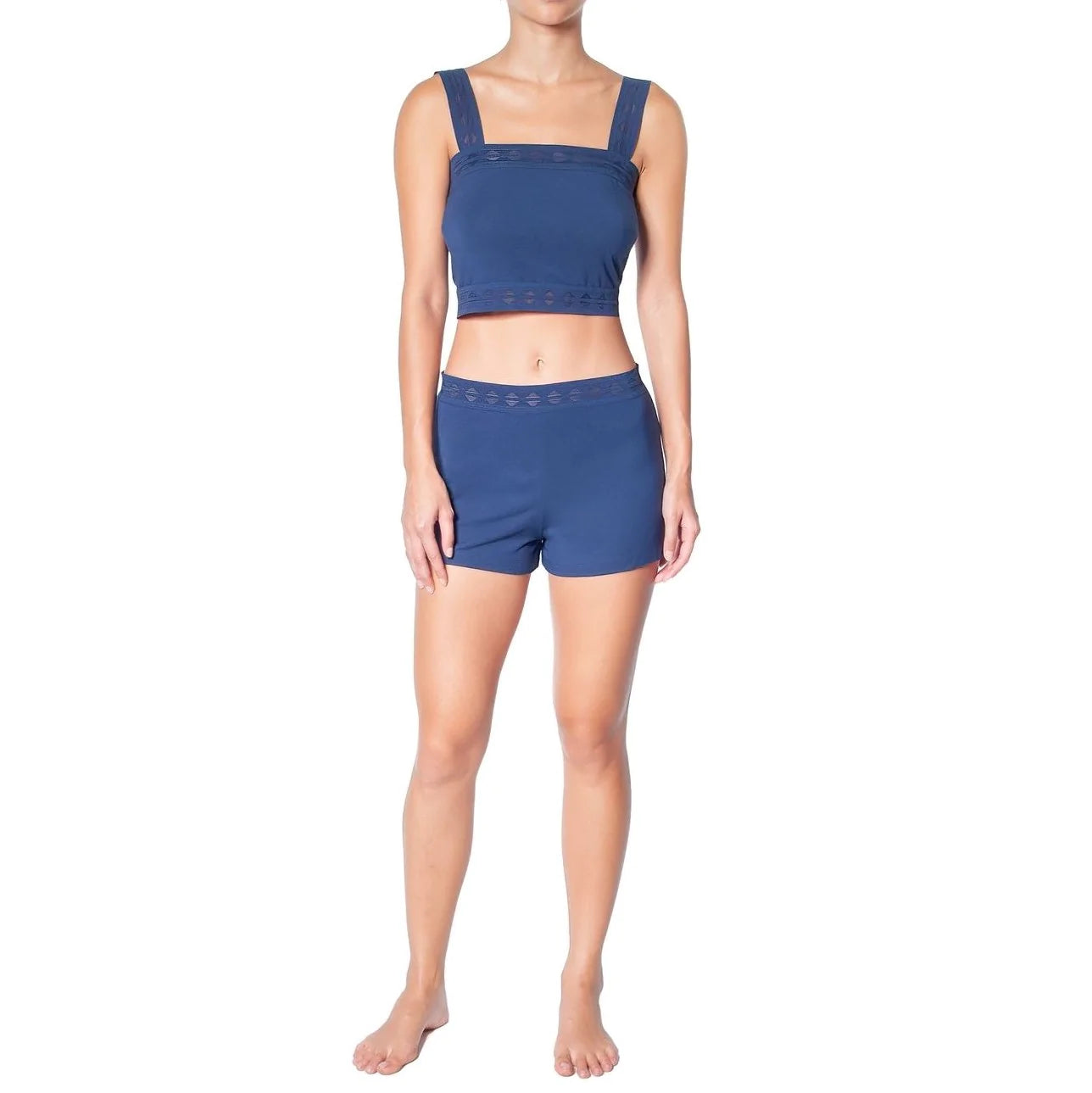 HUIT Jeanne Shorts Trendy Wide-Leg High-Waist Denim