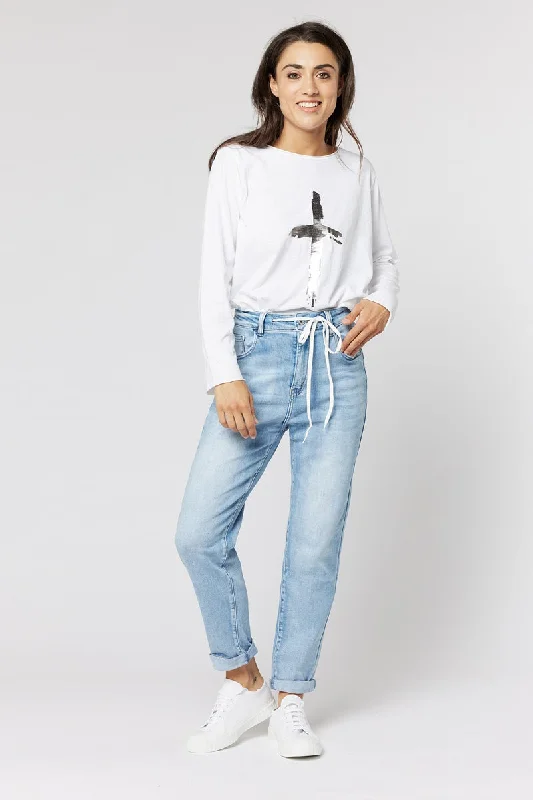 Italian Star - Legend Jean - Light Wash Comfortable Boyfriend Jeans