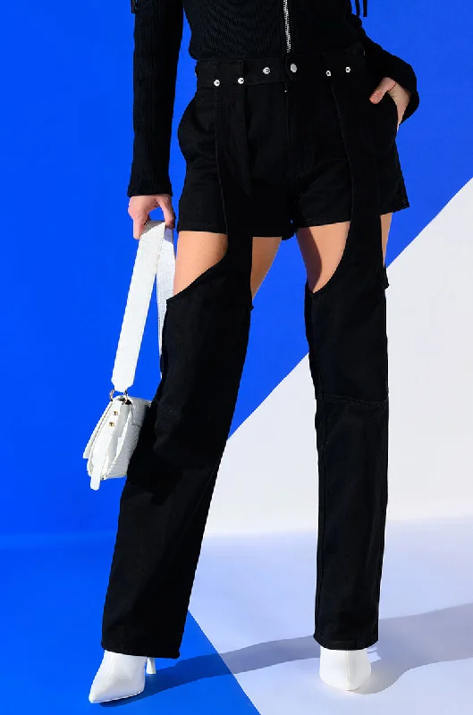ITS A VIBE DENIM SHORT AND CHAPS JEAN Stylish Cargo Style Jeans