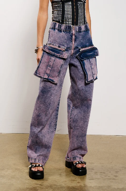 JUST WANNA ROCK CARGO JEAN Chic Dark-Wash Skinny Jeans