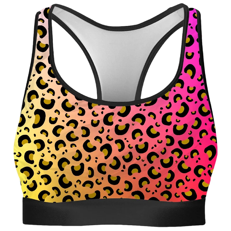 Leopard Spots Rave Bra Soft Support Bra