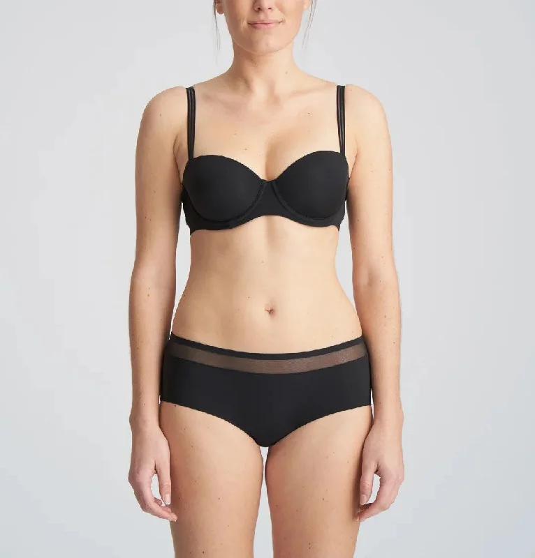 Louie Padded Balconny Bra In Black - Marie Jo Minimalist Wireless Bra