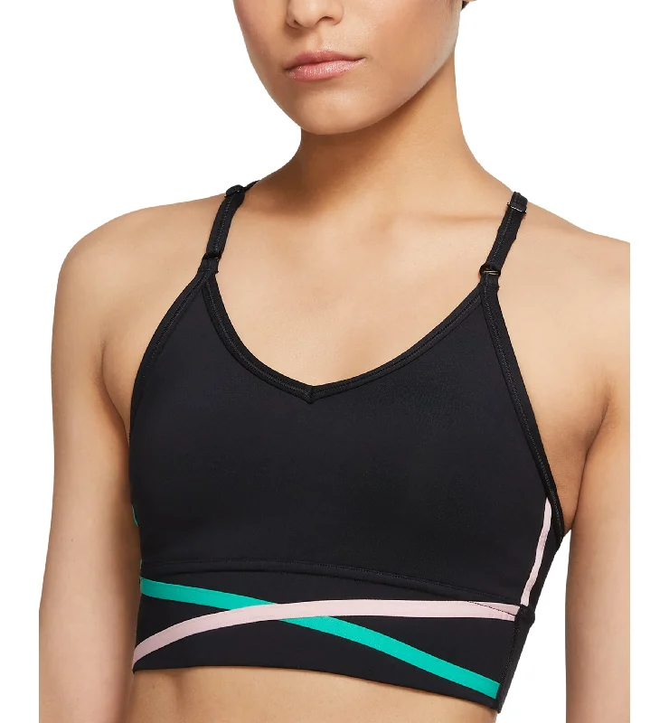 Nike Womens Longline Medium Impact Sports Bra Feminine Lace Bra