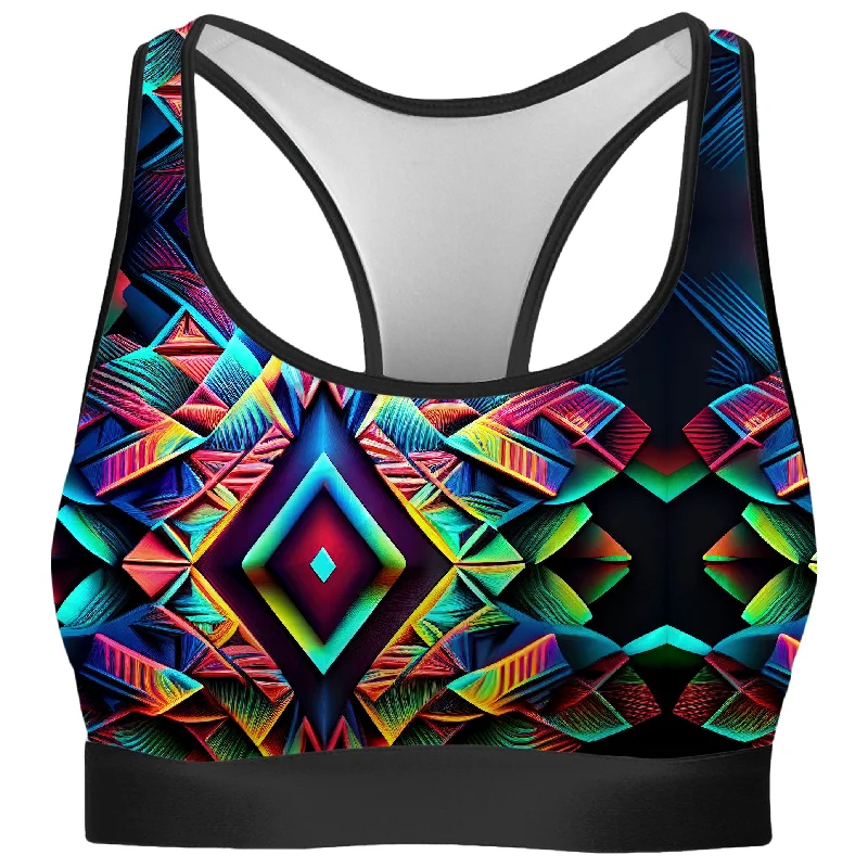 Psychedelic Tribal Rave Bra Seamless Push-Up Bra