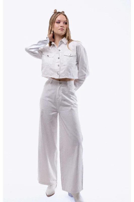Silkroad Daughters Plain Wide Leg Jean Stylish Shredded Denim Jeans