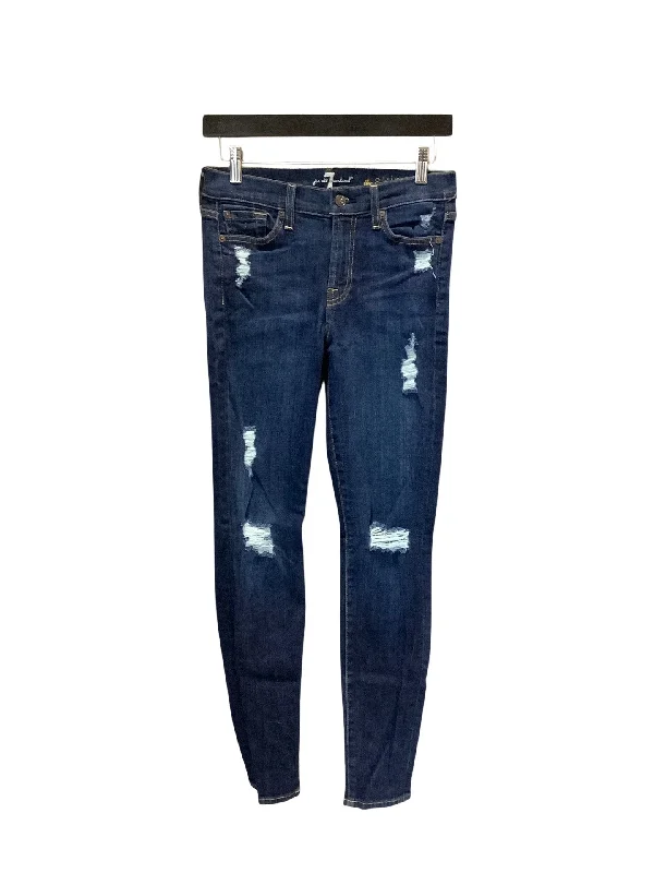 7 For All Mankind Blue Jean  Size: 2/26 Comfortable Faded High-Rise Jeans