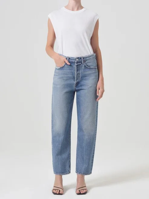 90's High Rise Straight Leg Jean Chic Ripped Jeans