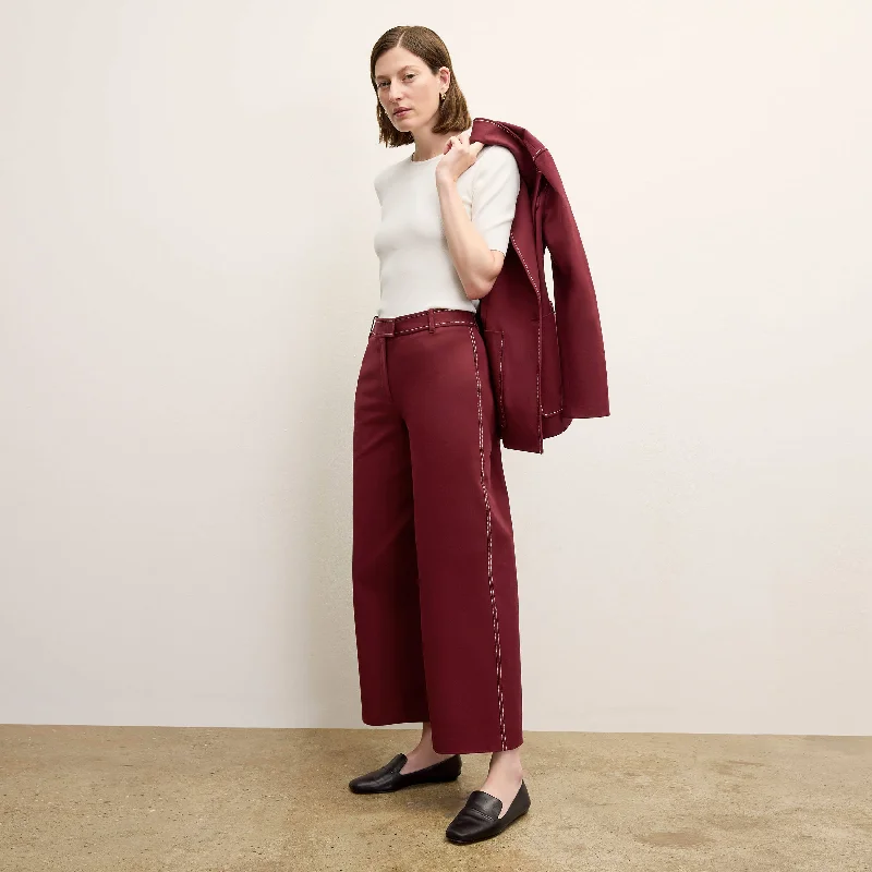 Abby Jean - Contrast Stitch Eco Better Than Denim :: Berry Jam Chic Ripped Jeans