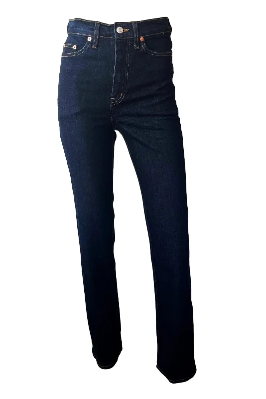 Charlie Jean Elegant Raw Hem Jeans