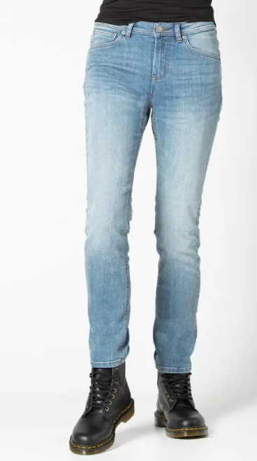 Women's Performance Denim Slim Straight Jean Chic Ripped Jeans