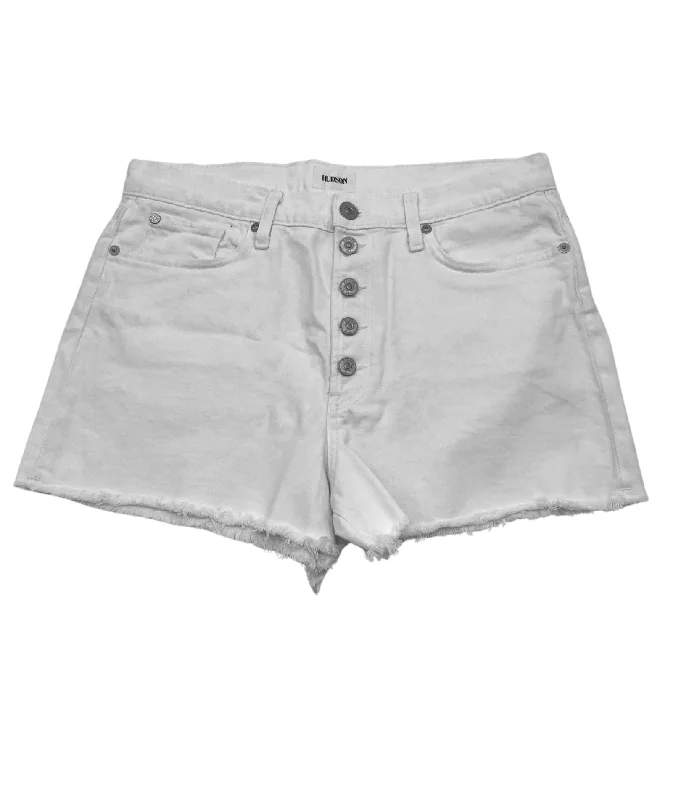 Hudson Women's Jean Shorts White Size: 12/31 Fashionable Slim Fit Jeans