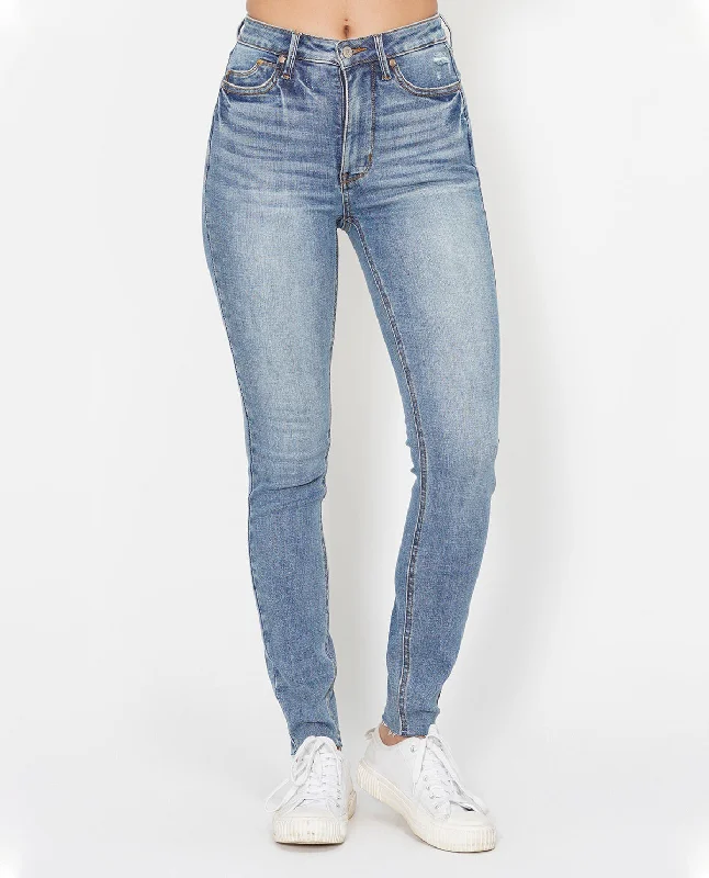 Judy Blue High Waist Tummy Control with Shield Pocket Jean Comfortable Boyfriend Jeans